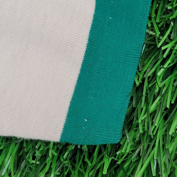 Vintage 80s MOD Polo Shirt Medium 19x25 Striped Two-Tone - Picture 4 of 11